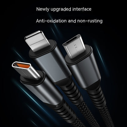 Transparent Luminous Super Fast Charging 3-in-1 Data Cable