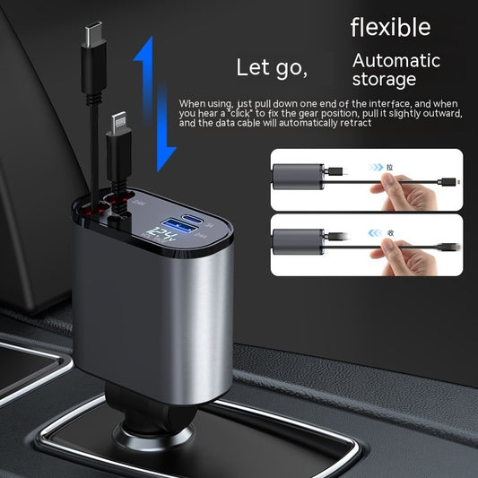Fast Charge Retractable Car Charger